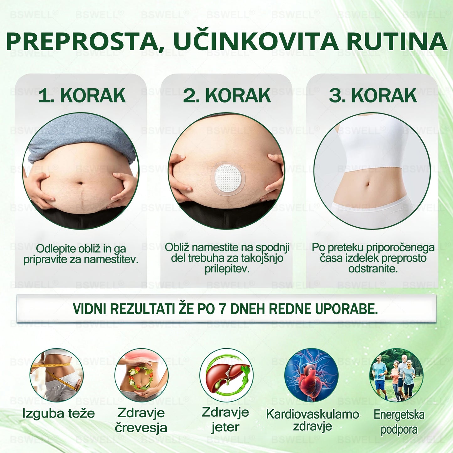 🔥🔥🔥🔥🔥BSWELL® Nano mikroneedling shujševalni obliž (Samo enkrat na dan, vidne spremembe v 28 dneh)  ✅ Za debelost, zdravje srca in ožilja, sladkorno bolezen, spalno apnejo, zdravje črevesja, težave s sklepi in še več.