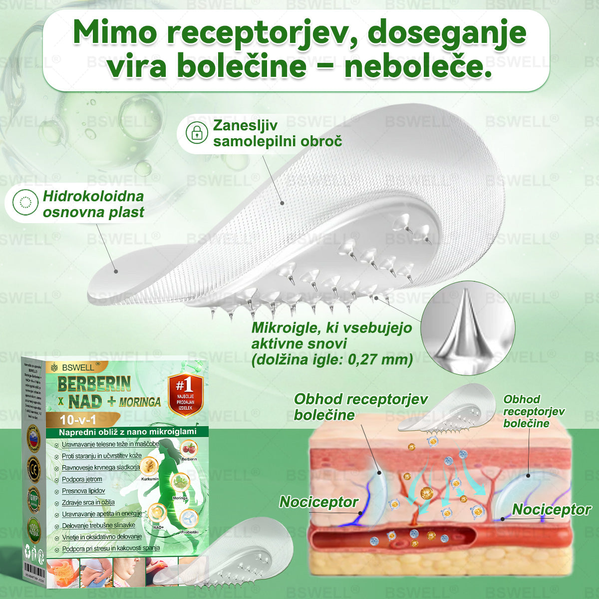 🔥🔥🔥🔥🔥BSWELL® Nano mikroneedling shujševalni obliž (Samo enkrat na dan, vidne spremembe v 28 dneh)  ✅ Za debelost, zdravje srca in ožilja, sladkorno bolezen, spalno apnejo, zdravje črevesja, težave s sklepi in še več.
