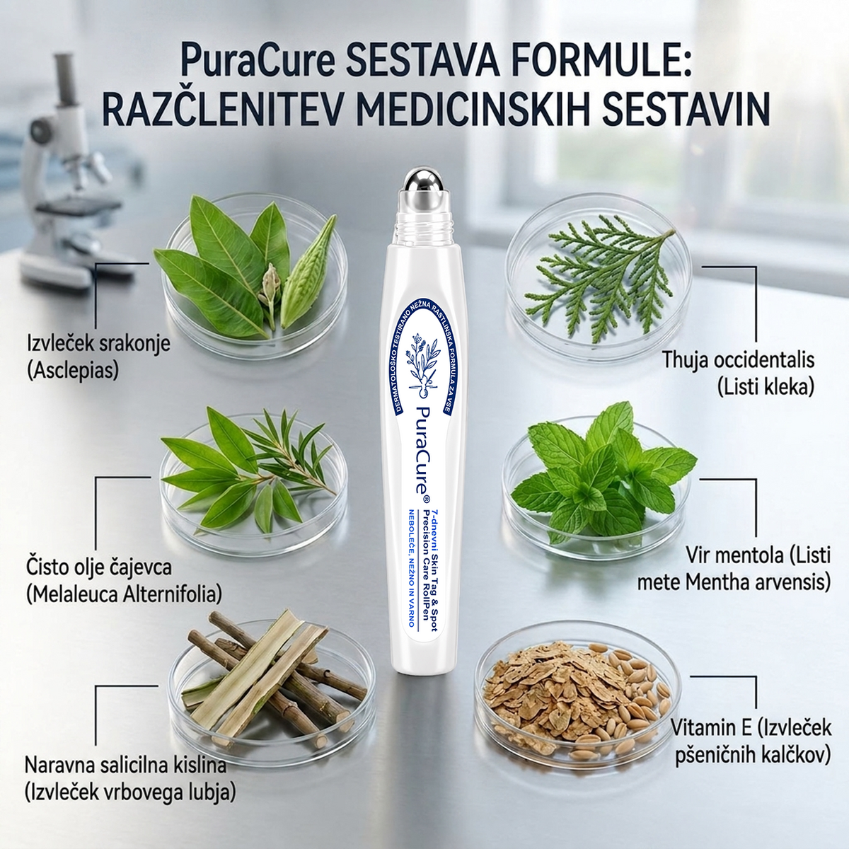 PuraCure®👩‍⚕️ Rezultati so vidni že v 7 dneh! Valjček za odstranjevanje bradavic in drugih kožnih težav | Neboleče in minimalno razmaže.