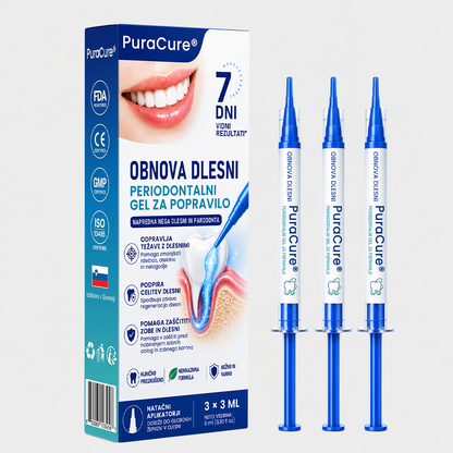 🇸🇮👨‍⚕️✅🦷 PuraCure® OBNOVITVENI GEL ZA DLESNI – Parodontalni obnovitveni gel🧂